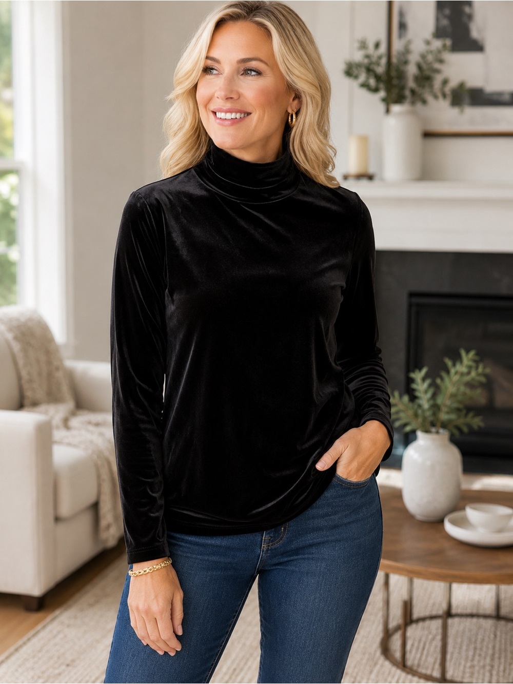 Crystal-Kore Sport Black Velvet Top M